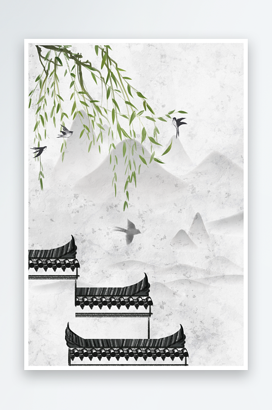 水墨中国风背景装饰画-众图网