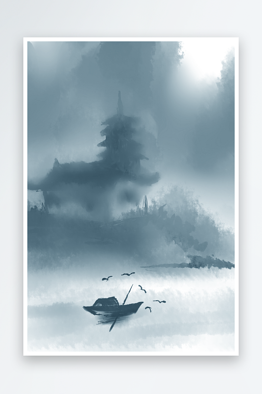 水墨中国风背景装饰画-众图网