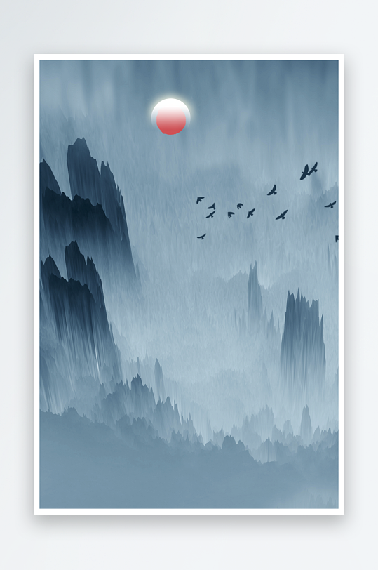 水墨中国风背景装饰画-众图网