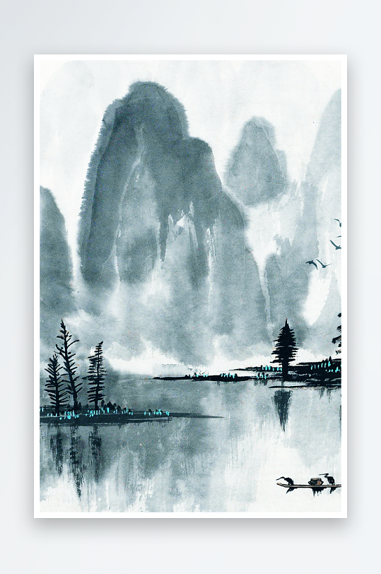 水墨中国风背景装饰画-众图网