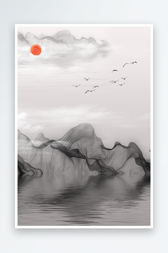 水墨中国风背景装饰画-众图网