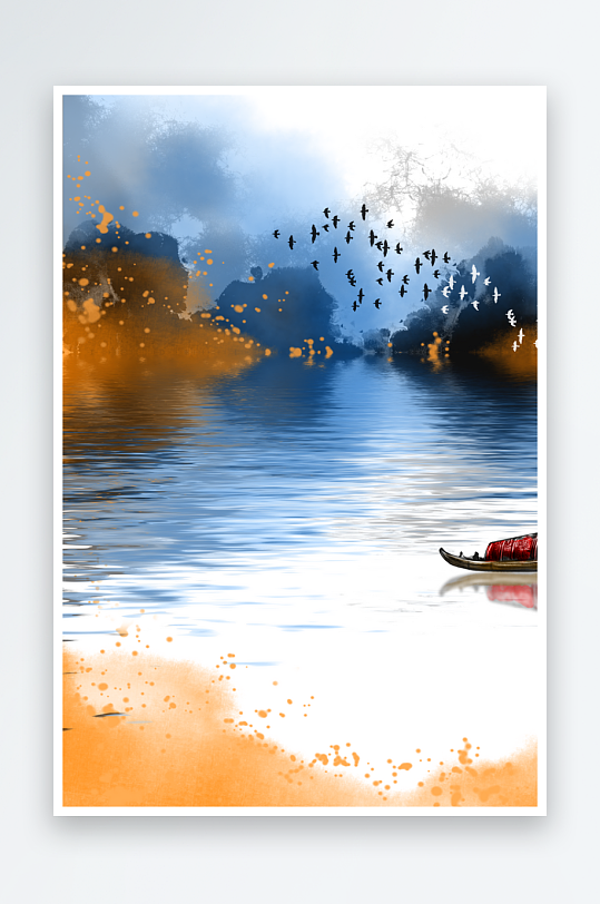 水墨中国风背景素材-众图网