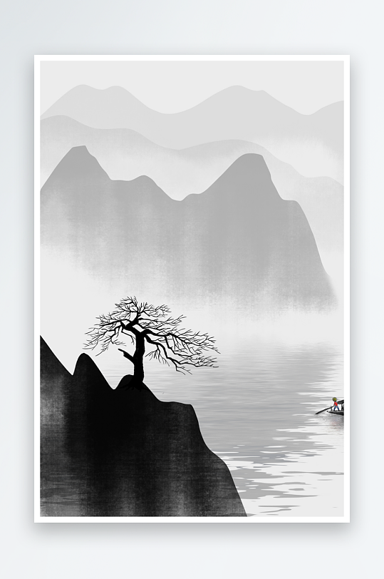 水墨中国风背景素材-众图网