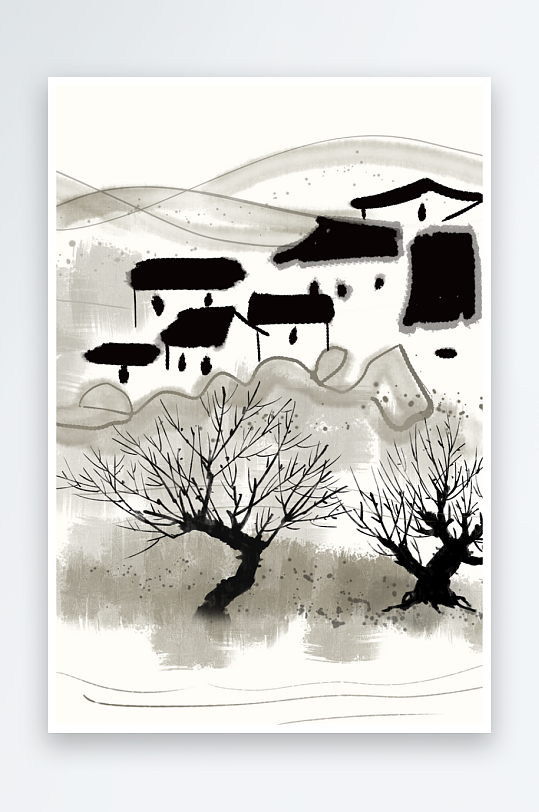 水墨中国风背景素材-众图网