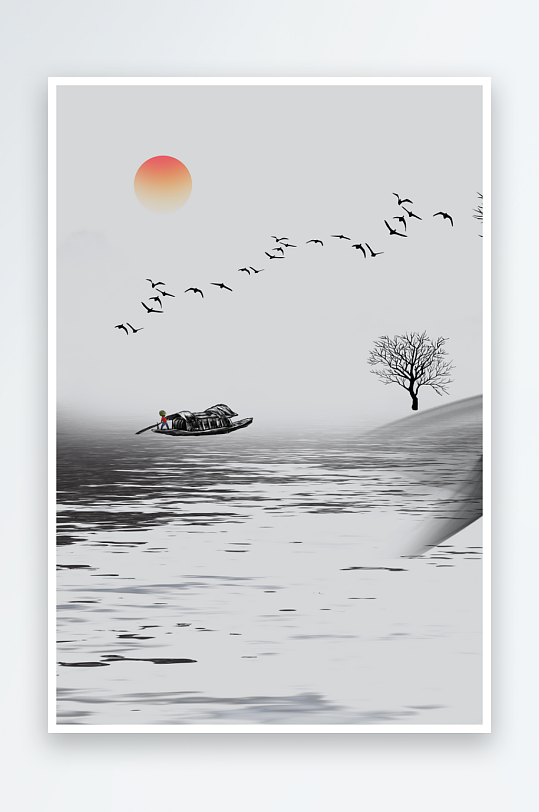 水墨中国风背景素材-众图网