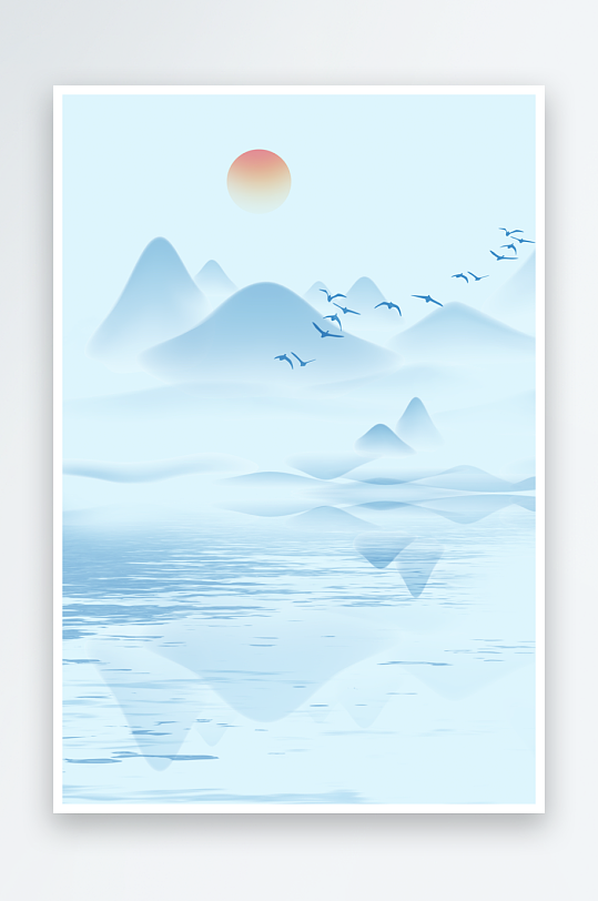 水墨中国风背景素材-众图网