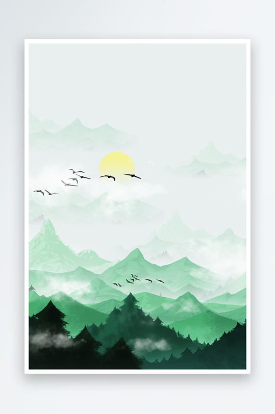 水墨中国风背景素材-众图网