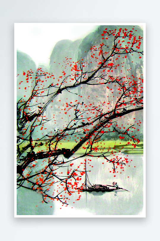 水墨中国风背景素材-众图网