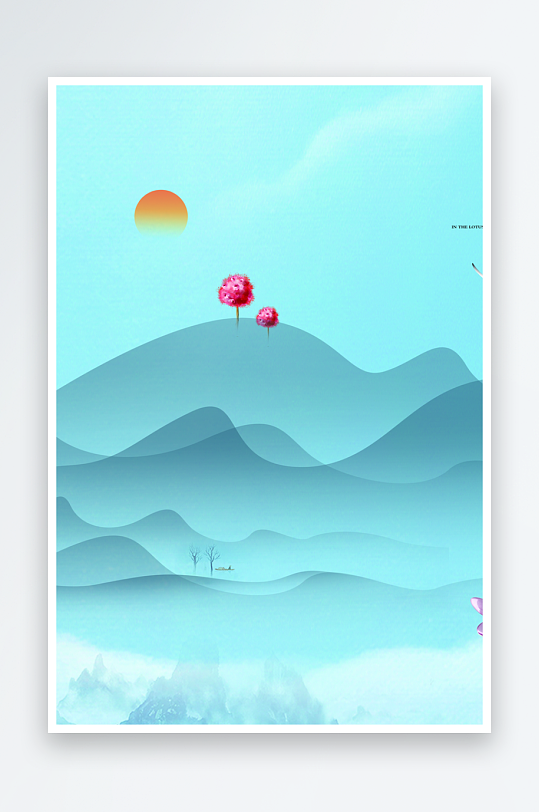 水墨中国风背景装饰画素材-众图网