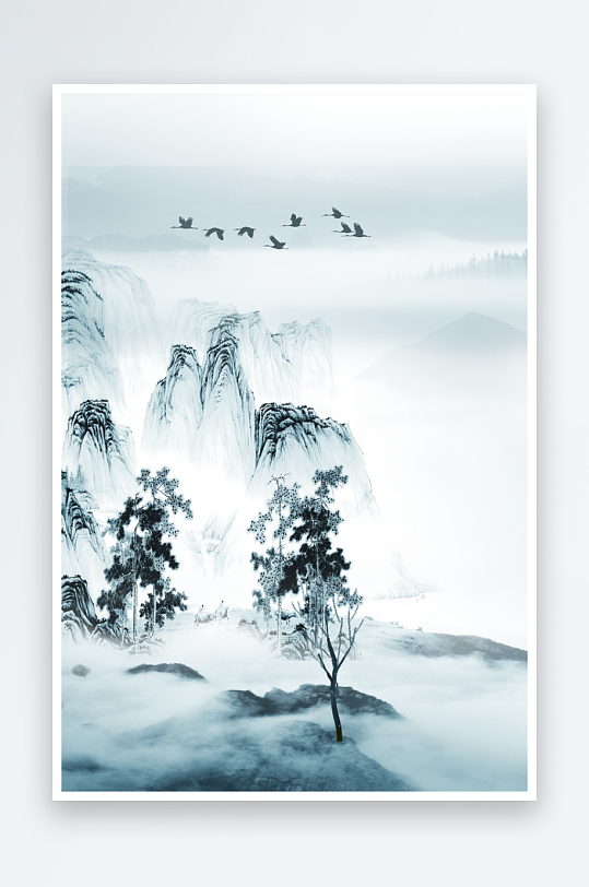 水墨中国风背景装饰画素材-众图网