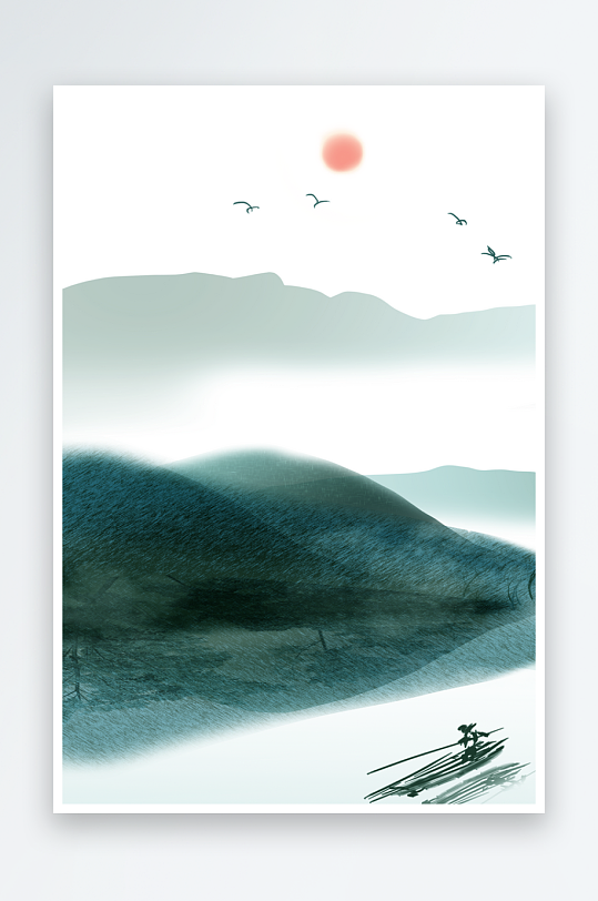 水墨中国风背景装饰画-众图网