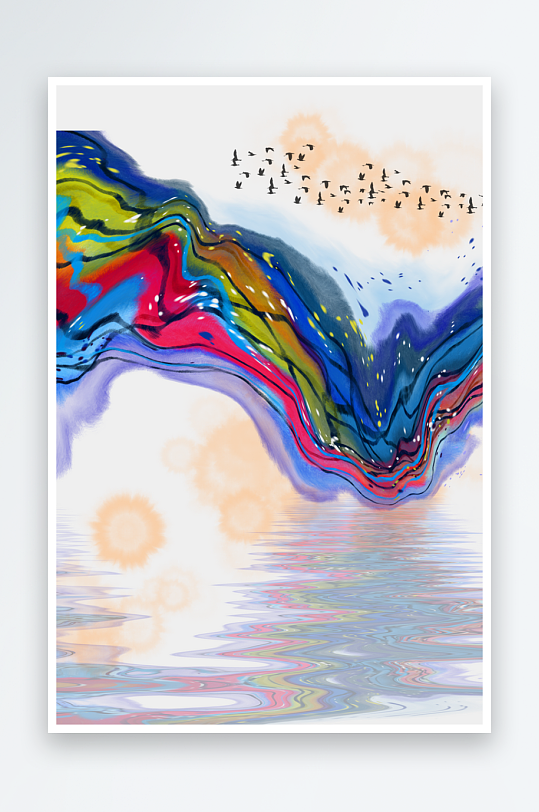 水墨中国风背景装饰画-众图网