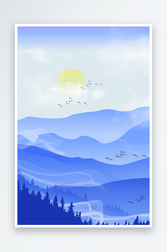 水墨中国风背景装饰画-众图网