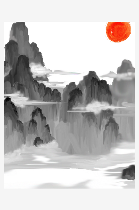 水墨中国风背景装饰画素材-众图网