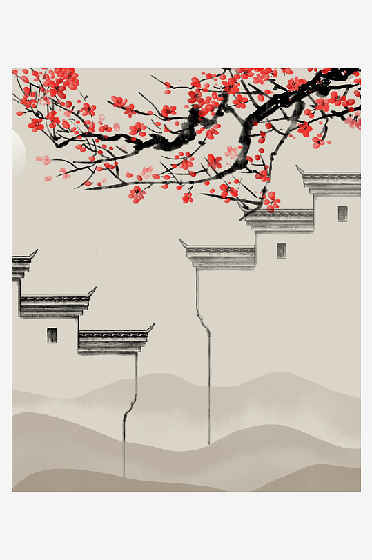 水墨中国风装饰画素材-众图网