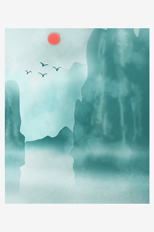 水墨中国风装饰画素材-众图网