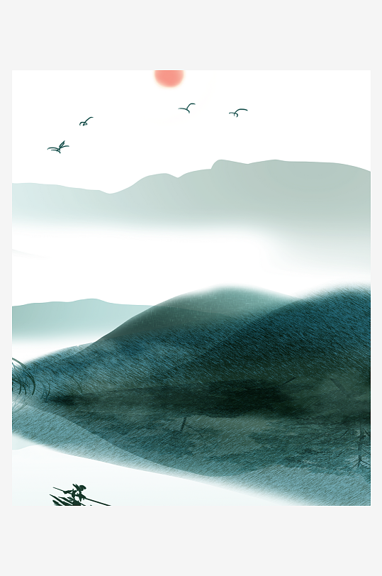 水墨中国风装饰画素材-众图网