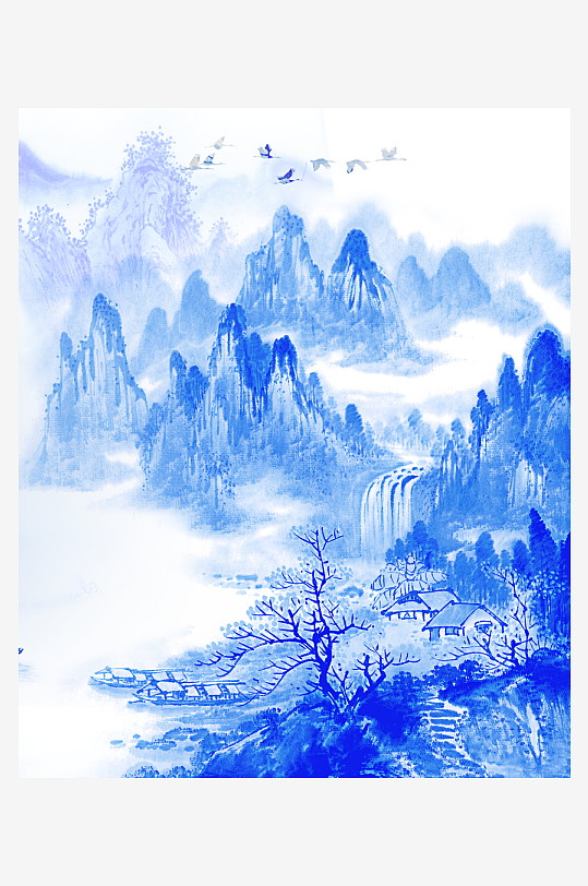 水墨中国风装饰画素材-众图网