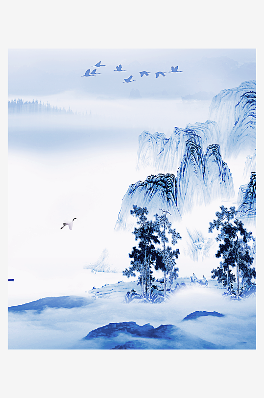 水墨中国风装饰画素材-众图网