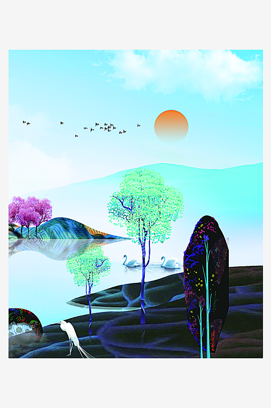 水墨中国风装饰画-众图网