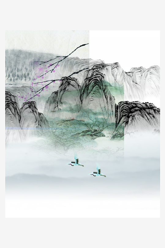 水墨中国风装饰画-众图网