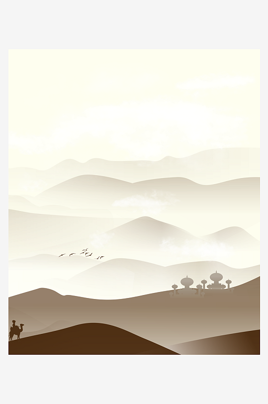 水墨中国风装饰画背景-众图网