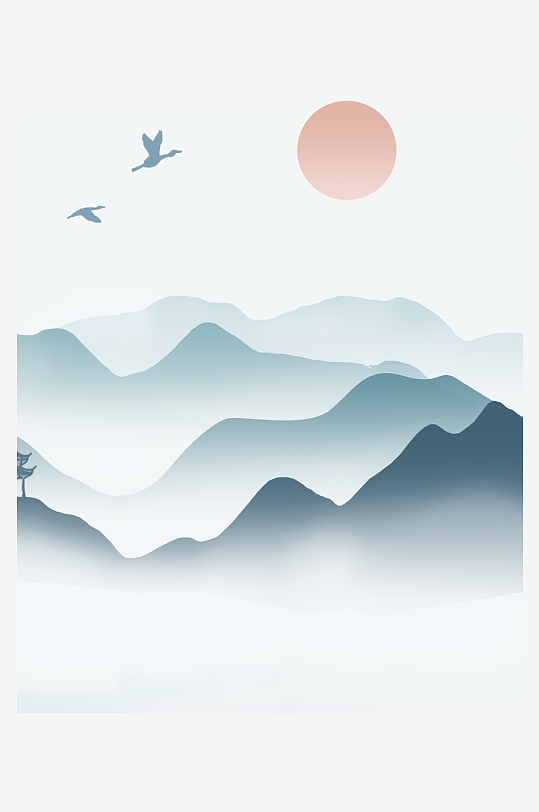 水墨中国风装饰画背景-众图网