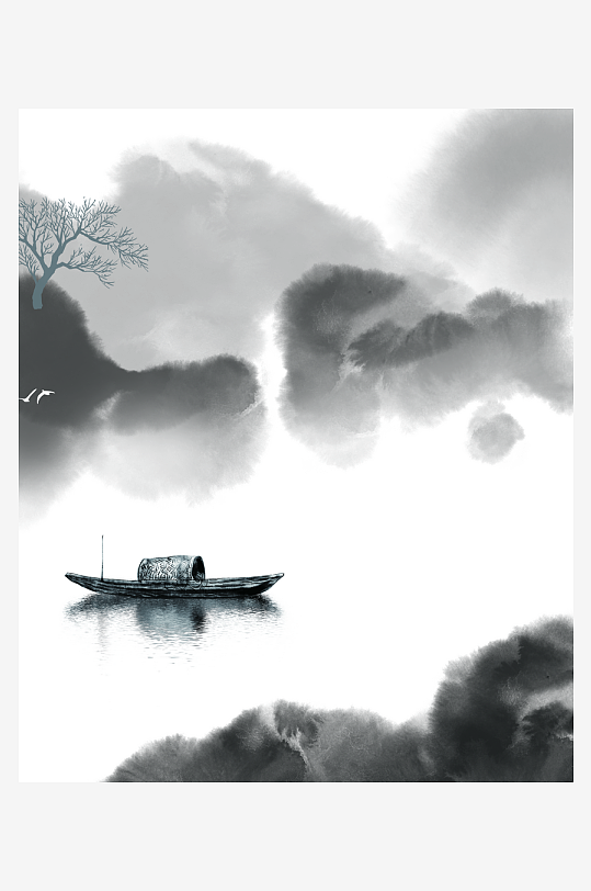 水墨中国风装饰画背景-众图网