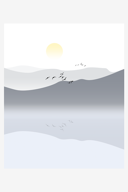 水墨中国风装饰画背景-众图网