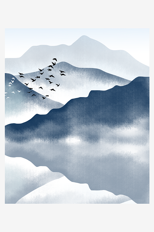 水墨中国风装饰画背景图片-众图网