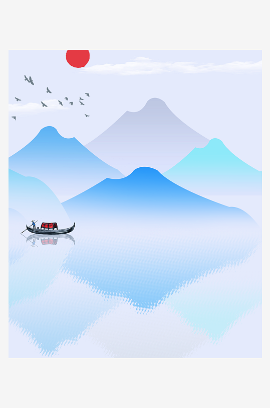 水墨中国风装饰画背景图片-众图网