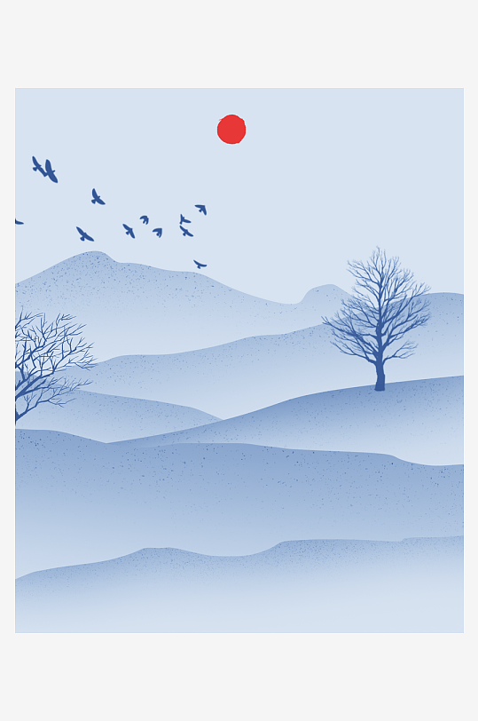 水墨中国风装饰画背景图片-众图网