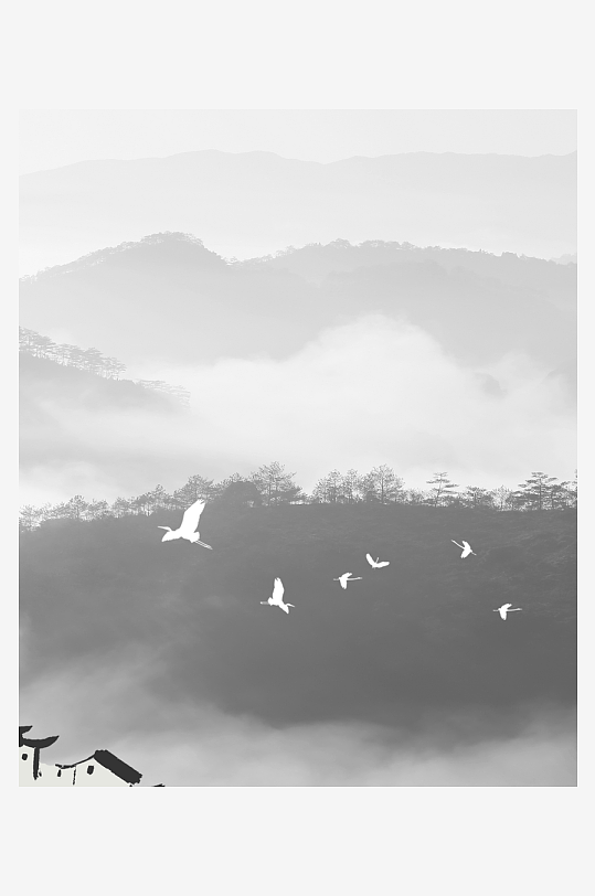 水墨中国风装饰画背景图片-众图网