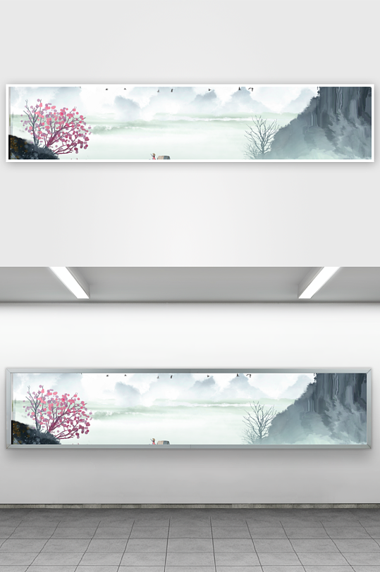 水墨中国风装饰画背景素材-众图网