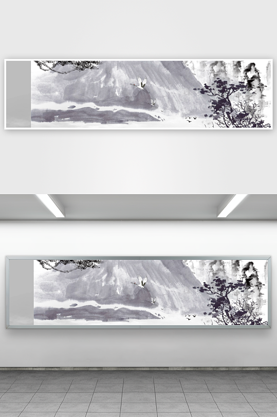 水墨中国风装饰画背景素材-众图网