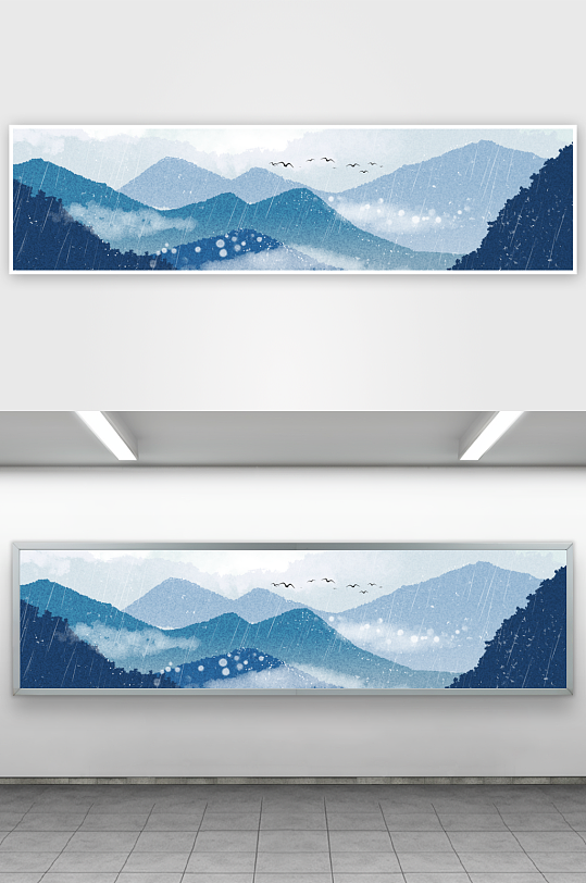 水墨中国风装饰画背景素材-众图网