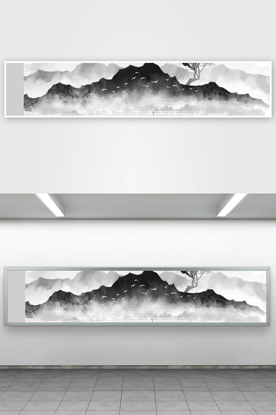 水墨中国风装饰画背景素材-众图网