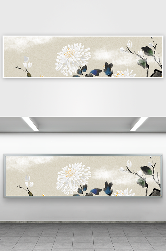 水墨中国风装饰画背景素材-众图网