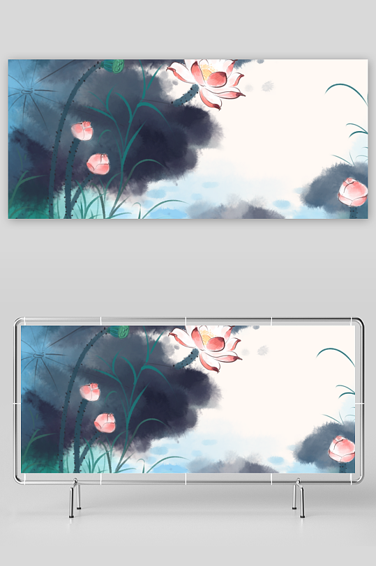 水墨中国风装饰画背景素材-众图网