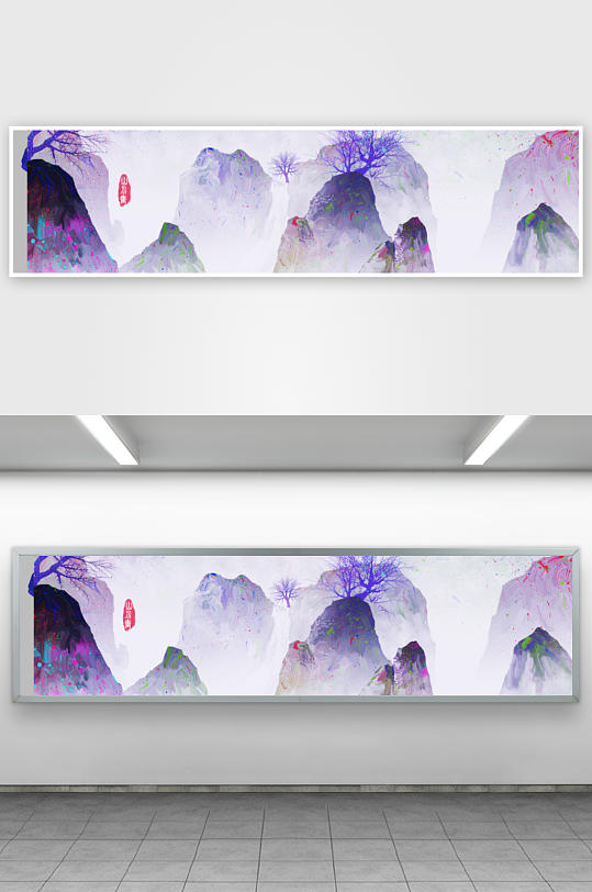 水墨中国风装饰画背景素材-众图网