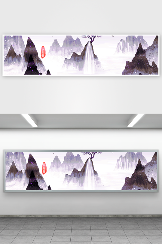 水墨中国风装饰画背景素材-众图网