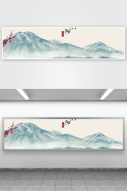 水墨中国风装饰画背景素材-众图网