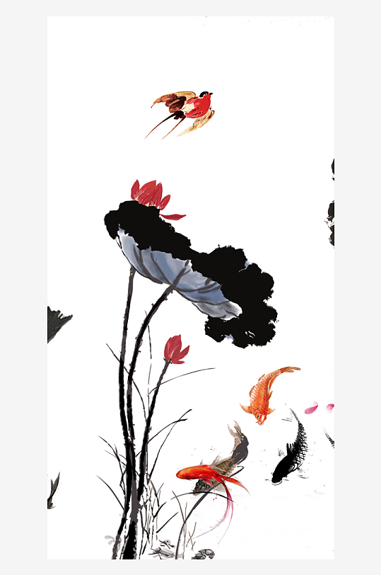 水墨中国风装饰画背景-众图网