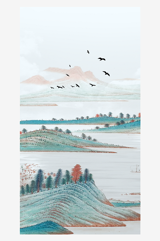 水墨中国风装饰画背景-众图网