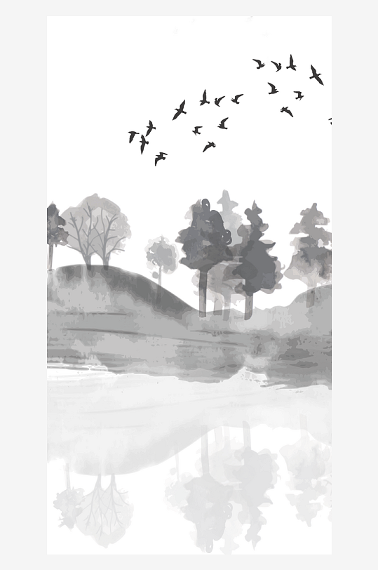 水墨中国风装饰画背景-众图网