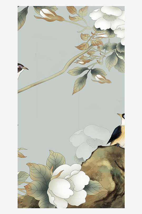 水墨中国风装饰画背景素材-众图网