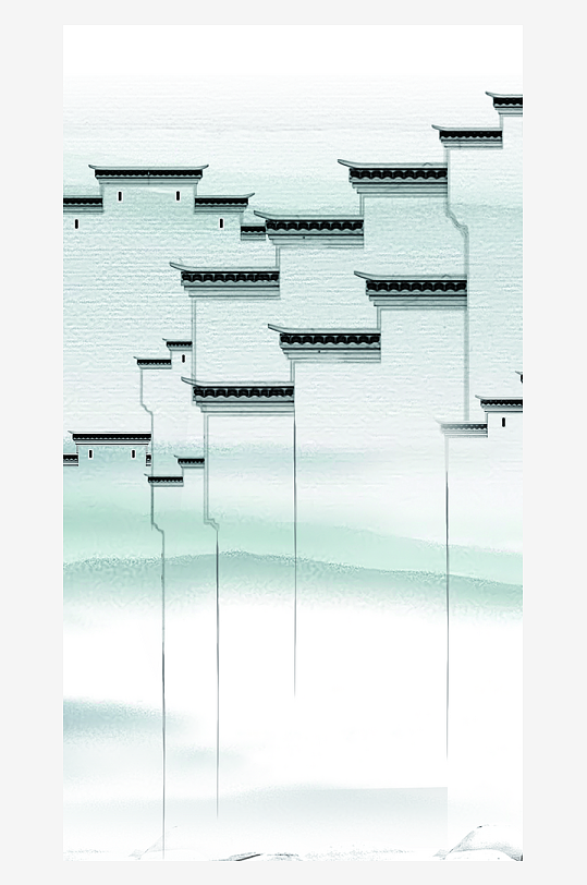 水墨中国风装饰画背景素材-众图网