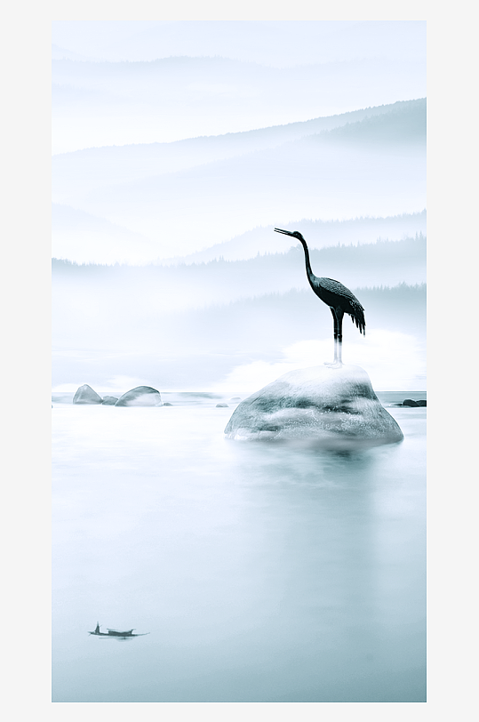 水墨中国风装饰画背景图片-众图网