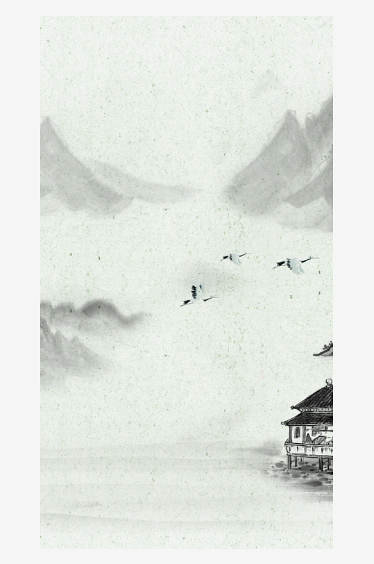 水墨中国风装饰画背景图片-众图网