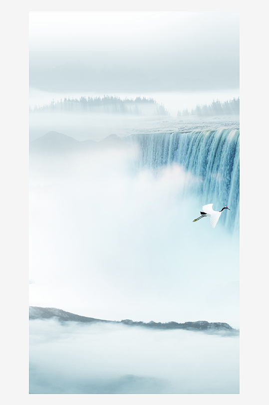 水墨中国风装饰画背景图片-众图网